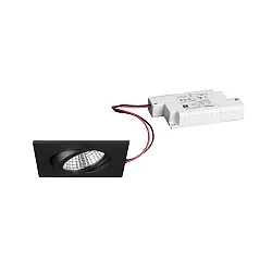 recessed luminaire IP65, glossy, black, transparent 6W 650lm 3000K 20-40° 20-40° CRI 80-89