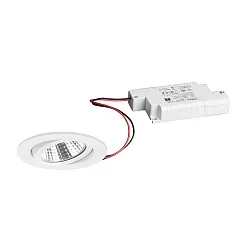 Indbygningslampe rund, svingbar IP20, hvid dæmpbar 6W 640lm 3000K 20-40° 20-40° CRI 80-89