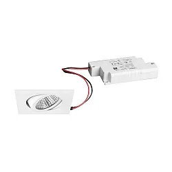 Indbygningslampe svingbar, firkantet IP20, hvid dæmpbar 6W 640lm 3000K 20-40° 20-40° CRI 80-89