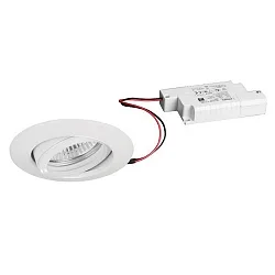 Indbygningslampe BB 13 rund, svingbar LED IP20, hvid dæmpbar 6W 430lm 1800-3000K 20-40° 20-40° CRI 80-89