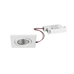 recessed luminaire, glossy, white 6W 680lm 3000K 20-40° 20-40° CRI 80-89