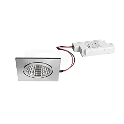 Downlight BB16 firkantet, dæmpbar IP54, rustfrit stål dæmpbar