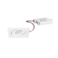 Indbygningslampe svingbar, firkantet IP20, hvid dæmpbar 7W 680lm 3000K 20-40° 20-40° CRI 80-89