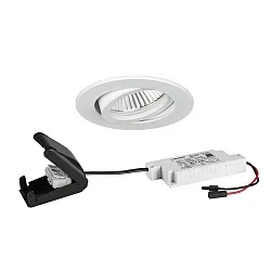 Indbygningslampe BB 18 rund, svingbar LED IP20, hvid dæmpbar 6W 430lm 1800-3000K 20-40° 20-40° CRI 80-89