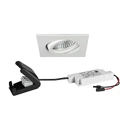Indbygningslampe BB 19 svingbar, firkantet LED IP20, hvid dæmpbar 6W 430lm 1800-3000K 20-40° 20-40° CRI 80-89