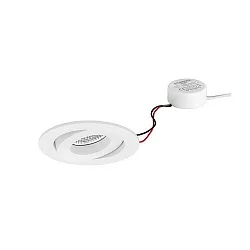 Indbygningslampe IP20, blank, hvid  7W 680lm 3000K 20-40° 20-40° CRI 80-89