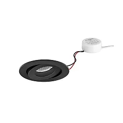 Indbygningslampe IP20, blank, sort  7W 680lm 3000K 20-40° 20-40° CRI 80-89