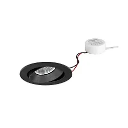Indbygningslampe IP20, blank, sort  7W 680lm 3000K 20-40° 20-40° CRI 80-89