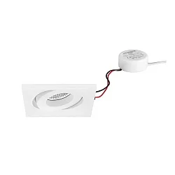 Indbygningslampe svingbar, firkantet IP20, hvid dæmpbar 7W 680lm 3000K 20-40° 20-40° CRI 80-89