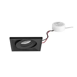 Indbygningslampe svingbar, firkantet IP20, hvid dæmpbar 7W 680lm 3000K 20-40° 20-40° CRI 80-89