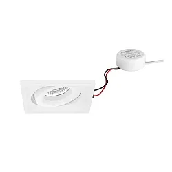 Indbygningslampe svingbar, firkantet IP20, hvid dæmpbar 7W 680lm 3000K 20-40° 20-40° CRI 80-89