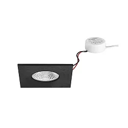 Indbygningslampe IP65, blank, sort 7W 620lm 3000K 20-40° 20-40° CRI 80-89