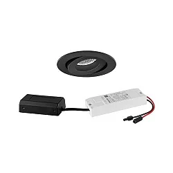 Indbygningslampe IP20, blank, sort dæmpbar 7W 680lm 3000K 20-40° 20-40° CRI 80-89