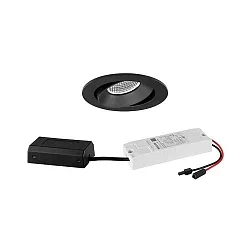 Indbygningslampe IP20, blank, sort dæmpbar 7W 680lm 3000K 20-40° 20-40° CRI 80-89