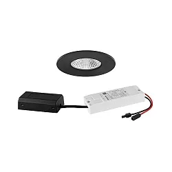 Indbygningslampe IP65, blank, sort 7W 620lm 3000K 20-40° 20-40° CRI 80-89