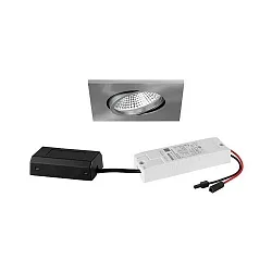 Indbygningslampe IP65, blank, nikkel dæmpbar 7W 620lm 3000K 20-40° 20-40° CRI 80-89