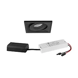 Indbygningslampe svingbar, firkantet IP20, hvid dæmpbar 7W 680lm 3000K 20-40° 20-40° CRI 80-89