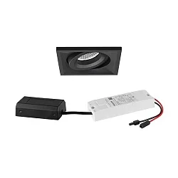 Indbygningslampe svingbar, firkantet IP20, hvid dæmpbar 7W 680lm 3000K 20-40° 20-40° CRI 80-89