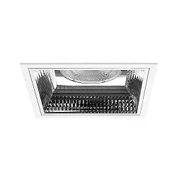 ceiling recessed luminaire APOLLO MEGA square, direct IP20, transparent, white dimmable
