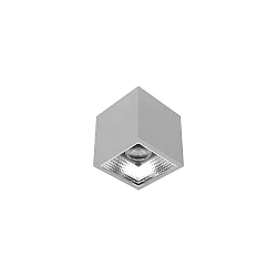 Downlight APOLLO MIDI firkantet, DALI styrbar, facetteret IP20, pulverlakeret, sølv dæmpbar