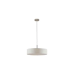 Pendel TIM Ø 50CM up / down, med diffuser E27 IP20, nikkel mat dæmpbar