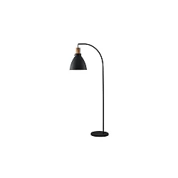 Standerlampe BRENTHIS down, stiv E27 IP20, træ, sort 