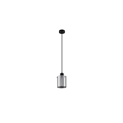 pendant luminaire MURRAY 1 flame, cylindrical E27 IP20, black matt dimmable