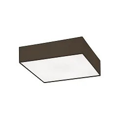 Loftlampe SOFT CUBE 580 firkantet E27 IP20, mørkebrun dæmpbar