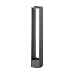 Outdoor LED bollard light, IP54, 230V AC, 60cm, 9W 3000K 310lm, incl. 50cm power cable, structured graphite