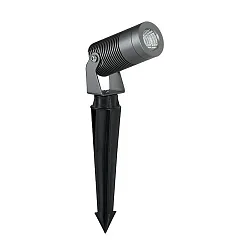 Jordspydslampe rund, vandtæt IP67, titan 