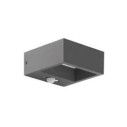 Udendørs wall luminaire LIGEA med sensor, omskiftelig LED IP54, grå 