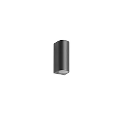 outdoor wall luminaire LIFOU 2 flames GU10 IP65, powder coated, black matt dimmable