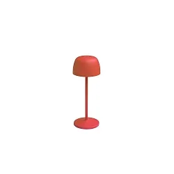 Batteri bordlampe ROSS down, med touch-dæmper IP54, mat, rød dæmpbar