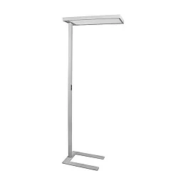 Standerlampe DEVAN firkantet, omskiftelig LED IP20, sølv
