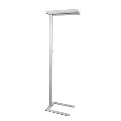 Standerlampe MIKOL firkantet, indirekte, omskiftelig LED IP20, sølv