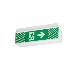 Nødlampe EKW ensidig, tosidet IP54, hvid