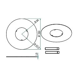 adapter, nikkel mat