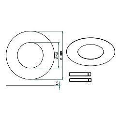 Reducing ring with outer Ø 18cm, white