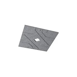 Akustisk element SILENTIUM (STRUCTURE) 89.5CM firkantet, symmetrisk, grå