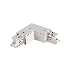 Corner connector 90° for 3-phase- / 1-phase power tracks, protective conductor on the outside, white