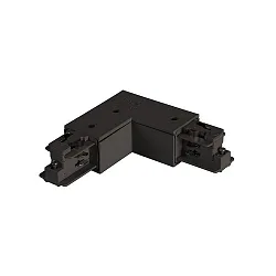 Corner connector 90° for 3-phase- / 1-phase power tracks, protective conductor on the outside, black