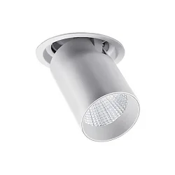 Spot TRAXX MAXI rund, svingbar, drejelig, omskiftelig LED IP20, sølv 