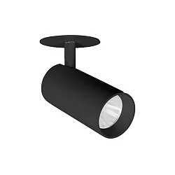 Spot TRAXX MIDI rund, svingbar, drejelig, omskiftelig LED IP20, sort 