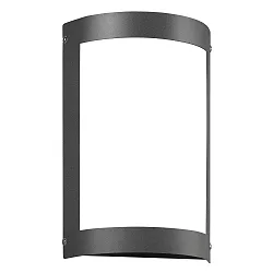 Udendørs wall luminaire lang, halvrund E27 IP44, antracit