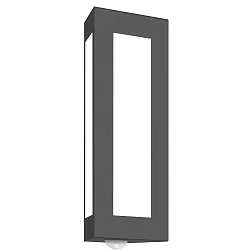Udendørs wall luminaire TRAPEZ 1-fold, firkantet, med bevægelsesdetektor E27 IP44, antracit