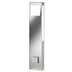 Udendørs stativlampe AQUA PAULO POWER firkantet, med stikkontakt 2G11 IP44, rustfrit stål 