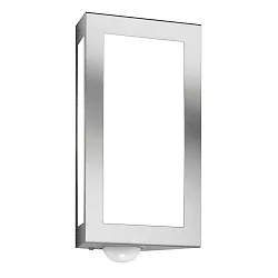 Udendørs wall luminaire AQUA LONG lang, med bevægelsesdetektor E27 IP44, rustfrit stål børstet