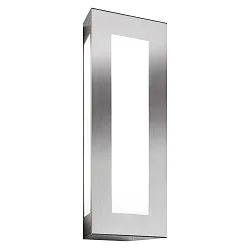 Udendørs wall luminaire TRAPEZ 1-fold, firkantet E27 IP44, rustfrit stål
