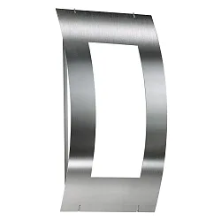 Udendørs wall luminaire AQUA QUADRAT firkantet, buet E27 IP44, rustfrit stål børstet