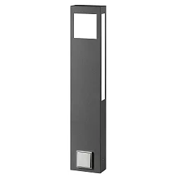 Udendørs stativlampe AQUA PAULO POWER firkantet, med stikkontakt 2G11 IP44, antracit 